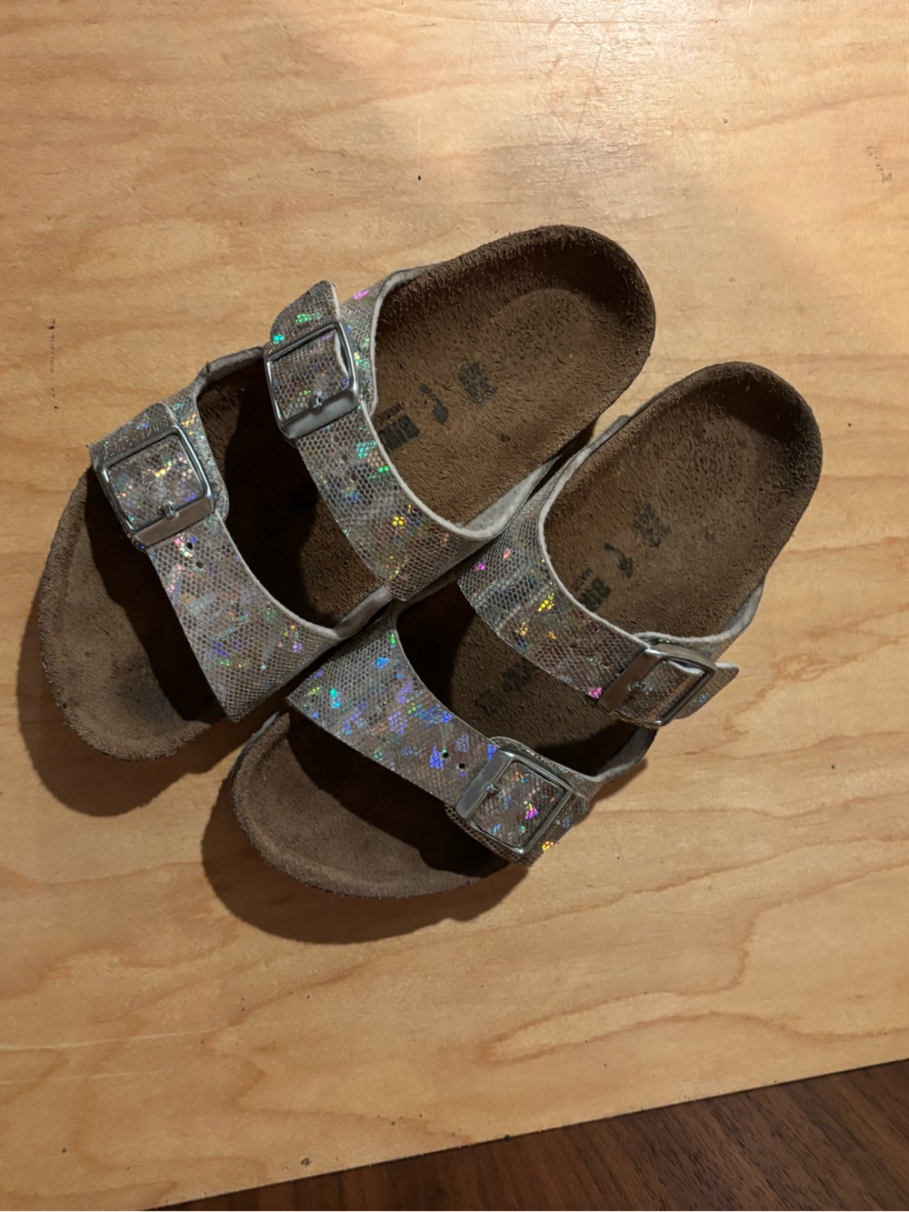 Birkenstock Arizona Holographic Kids Sandals Size 1.5
